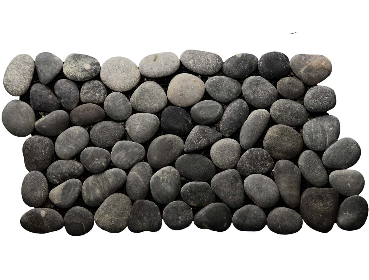 Bali Black grey pebble border