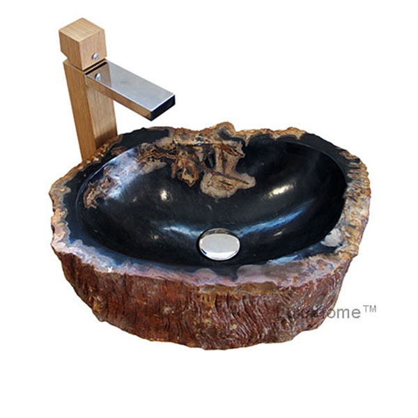 Fossil Black Sink Natural Stone Washbasins