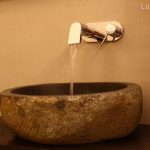 river stone sink bathroom stone washbasin 1
