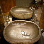 river stone sink bathroom stone washbasin 6