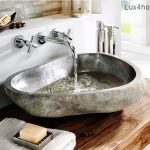 river stone wash basins bathroom natural stone sinks 11