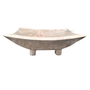 Stone vessel sink bathroom