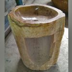 Frigidus Fossil Wood Pedestal Sinks 5