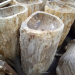 Frigidus Fossil Wood Pedestal Sinks 8