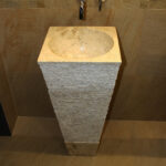 pedestal stone basin