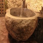 stone soaking tub