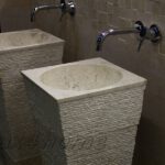 modern stone pedestal wash basin