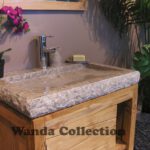 Flat marble washbasin - stone basin