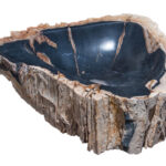 Black Petrified Wood Stone Sink