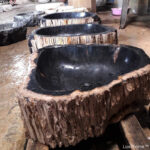 Petrified Wood Stone Washbasins