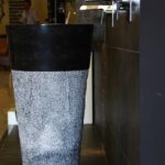 black stone pedestal washbasins