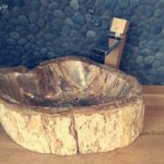 petrified wood wash basins - sinks
