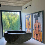 River Stone Bathtub - Bathroom interior