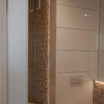 Beige Pebble Tile - Pebble shower wall