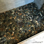 Mixed Pebble Tile Shower - Mix color pebble