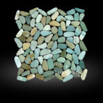Sliced Pebble Green - Pebble Mosaic