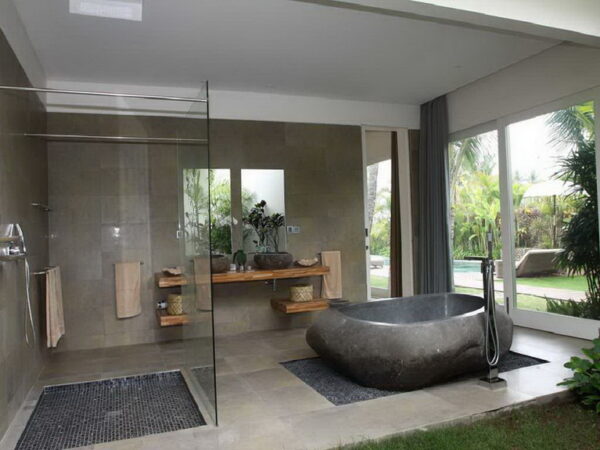 Stone Round Bathtubs Rivierstenen bad ORBIS