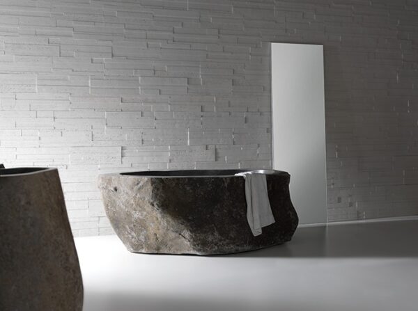 Stone Round Bathtubs Rivierstenen bad ORBIS